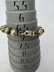 Vintage Taxco Mexico 925 Ball Bead Bracelet Sterling Silver 28 Grams