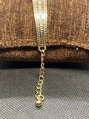 Elegant vintage style gold bracelet with white oval stone women’s jewelry
