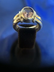 Vintage Sterling Silver Amethyst Wide Band Ring Size 7 3/4 13.4gms A Beauty!