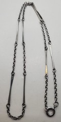 5 Vtg Chains Trifari 19″ Beaded, Hearts 14″, Bar Link 16″, Bead 16.5″, Rope 24″