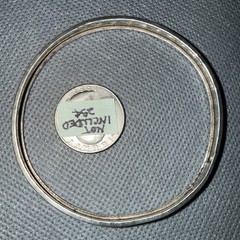 Vtg Sterling Silver Bangle Bracelet Approx 7 7/8” inside & 1/4” wide. 5.4+grams