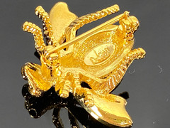 LOT of 5 JOAN RIVERS Gold Tone Bee Pins Brooches (one small) Various Colors