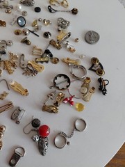 Vintage Modern Post Earring Lot Junk Costume Jewelry For Parts About 100 Pieces
