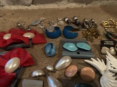 60 Pairs Vintage Earring Lot 1980s 1990s Pierced