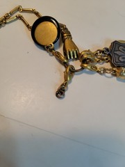 Maximal Art John Wind Charm Necklace 4 Charms Gold Toned Metal
