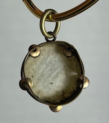 Antique Victorian Mother of Pearl Photo Locket Style Pendant Gold Filled c1900