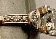 Estate Diamond Ring,Platinum, 10% Iridium Diamond Ring! Antique,Transitional Cut