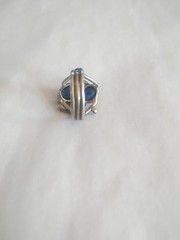 Vintage Silver.925 Ring with 2- Blue Stones. Very Good Condition