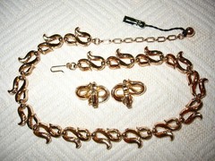 Rare Crown TRIFARI Alfred Philippe PAT PEND Choker Necklace & Earring Set UNUSED