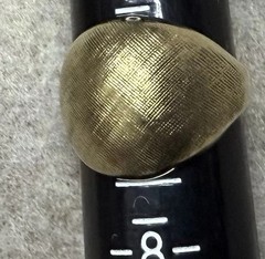 New Vintage Dome Ring Size 6 1/2 Karatclad 18K Gold Plate – Great Gift