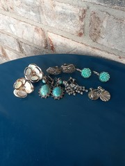 Estate Mixed Lot Costume Jewelry Earrings 50pr Clip On Screwback Some Signed