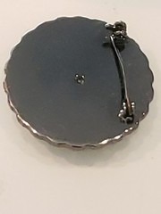 Henri Bendel New York Art Deco Brooch Radiating Baguette Crystals Hematite Vtg