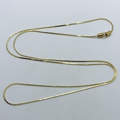 VTG 90’S Y2K YELLOW GOLD TONE SLIDE BOX CHAIN NECKLACE ADJUSTABLE LENGTH RETRO