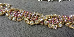 5 Aurora Borealis Rhinestone Art Bracelet Earrings Vintage Jewelry Lot