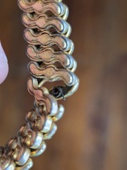 Antique Carmen Sweetheart Heart initial “P” gold filled? bracelet -one bad link