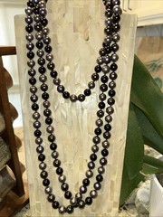 Lavender Colors Faux Hand knotted Pearl Stunning 68”