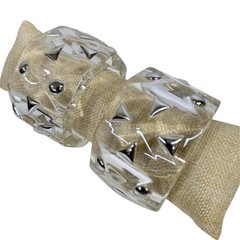 Clear Lucite Studded Chunky Bangle Bracelets