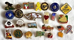 Lot of 24 Various Pin Back pinback pins Nurse / Bowling etc. #78-3