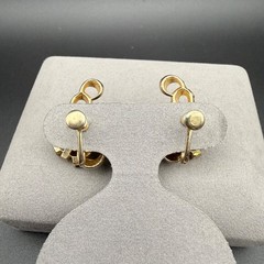 Vintage Gold Tone Crystal Rhinestone Starburst Screwback Earrings Mid Century 1″