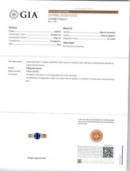 Krementz 2.46 Carat Sapphire Diamond Platinum Gold Engagement Ring