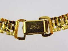 Napier Goldtone Metal Mesh Links Chain Necklace 15.5 Inches 20g