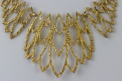 Celebrity Bib Necklace, 60s-70s, Gold Tone, Vintage, 126gr