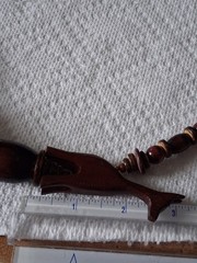 Vintage African Safari Style Statement Piece With Hand Carved Animals And Beads