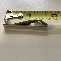 Vintage Mid Century Modern Silver Tie Bar Sterling Top! By Shields!