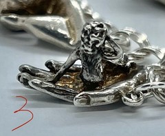 Vintage MCM HANDS that Hold Surprises Sterling Silver Charms Pendants Fobs