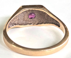 Vintage 14K Jostens Ruby Spinel Signet Style Ring Size 6.25 2.76grams