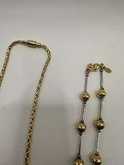 Pair Of Gold And Silver Tone Necklaces