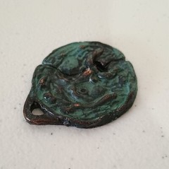 RARE Vintage Bocca Della Verita Bronze? Keychain Charm Pendant Coin 74 Grams