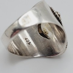 Artisan Smoky Quartz Teardrop Southwestern Style Silver 925 Ring Sz 5.75 Tested