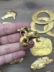 Vintage Brass Stampings Findings Pendant Pin Jewelry Making Horse Dog Western
