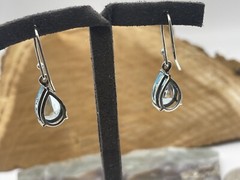 Nice Natural Blue Topaz teardrop Sterling Silver Hook Dangle Earrings–896.24