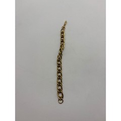 Vintage Gold Tone Chunky Curb Link Bracelet Fold-over Clasp 7.5 Inch