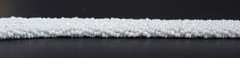 Vintage Estate Art Deco White Seed Bead Flapper Lariat Rope Necklace Tassel 59”