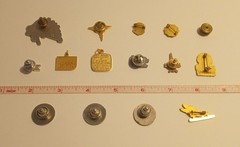 Vintage Lapel Pins& Charms: Fraternal, etc. American Legion, Kiwanis, Trains+