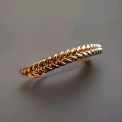 Heavy Vintage Estate 14K Solid Gold Braided Rope Bangle Bracelet 30g