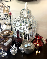 Vintage Estate Costume Jewelry Lot Glowers Trifari Avon Crystal w/Display Pcs.