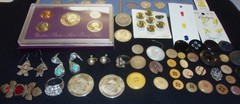 Estate Sale Grandmas Lot, Vintage Coins, Vtg Sterling, Jewlery, Buttons, & more