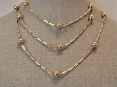 MONET Jewelry 60″ Necklace & Brooch Silvertone Versatility Flapper To…