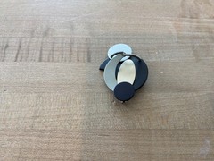 Cubist Geometric Aluminum broach/pin Modernist contemporary shape