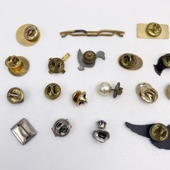 Vtg Lot Of Pins Lapel Pins Tie Tacks Collar Bar Silver And Gold Tone 28 Pieces