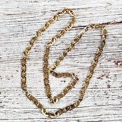ANCHOR MARINER STERLING SILVER 925 CHAIN LINK NECKLACE 17.75″ GOLD PLATED