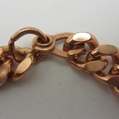 Vintage Copper Bracelet Cuban Curb Link