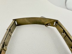 Antique Expansion ID Bracelet Etched Heart Charm 6.2in Repair Metal Unknown Read