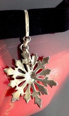 Vintage Sterlling Silver 925 Choker Collar Black Lace Velvet Necklace Pendant