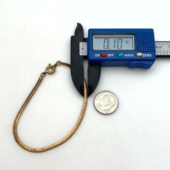 Vintage Brass Plated Snake Chain Bracelet (7 Inches) (FC43)