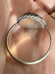 Antique Painted Crystal Spanish Dancer Silver Ring England Size 8